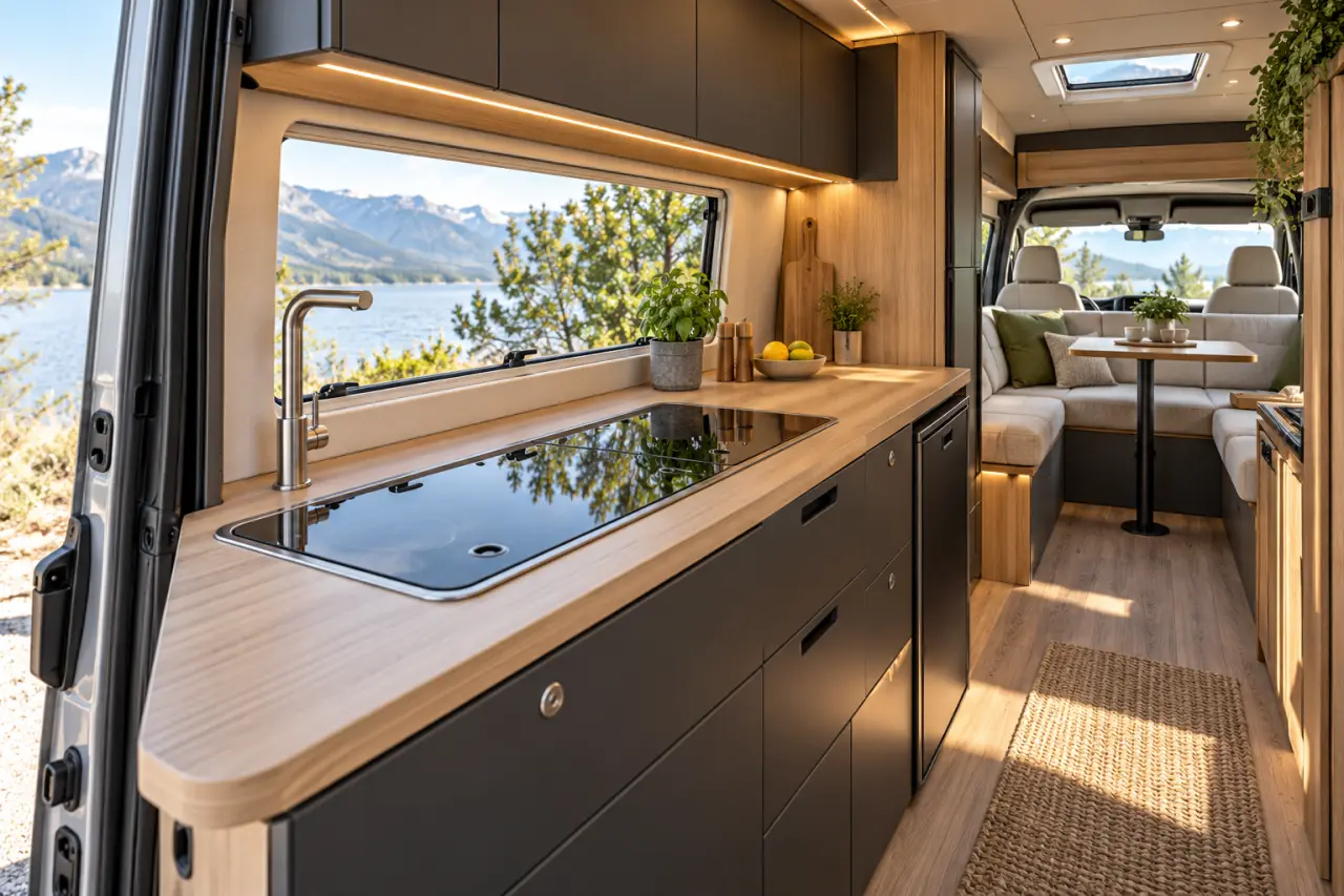 Évier gaz pour camping-car : le combiné 2 feux libère le plan de travail