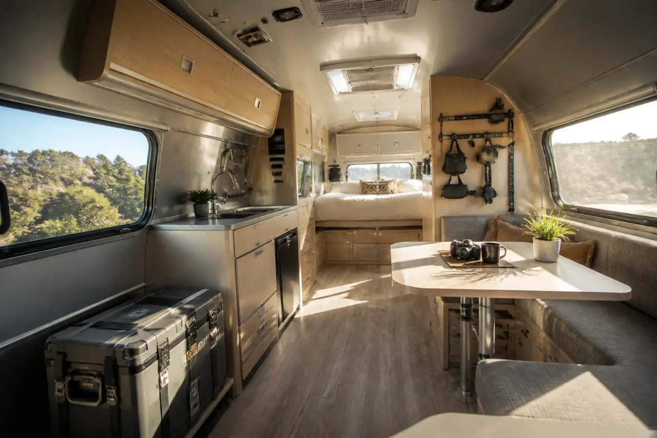 Caravane aménagée : le bon équilibre entre légèreté, fixation et gain de place
