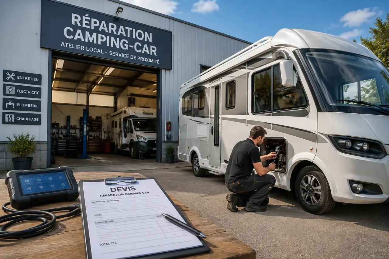 Réparation camping-car autour de moi : atelier local, devis clair, pannes à vérifier