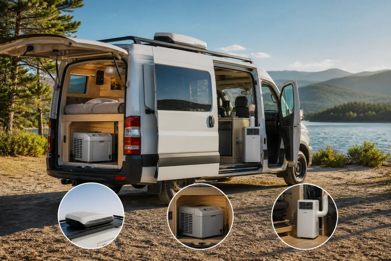 Climatiseur pour van aménagé : toit, coffre ou portable selon le volume et l’autonomie