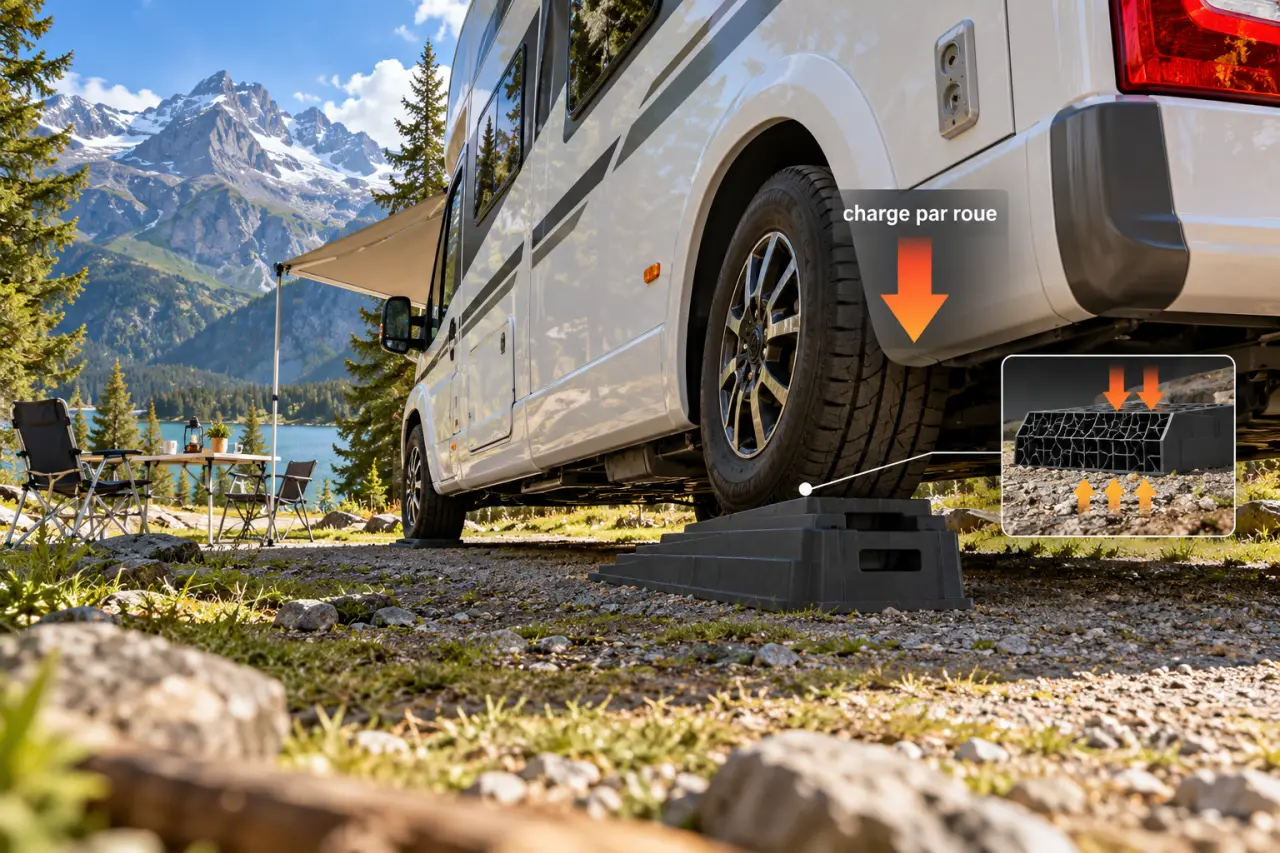 Cale de camping-car : la charge par roue compte plus que le nombre de niveaux